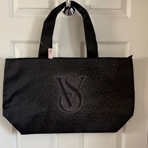 Victoria's Secret Black Tote with Logo Design